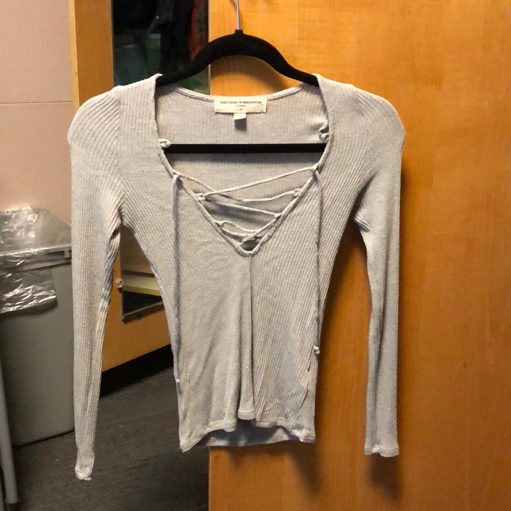 Urban outfitters lace up top